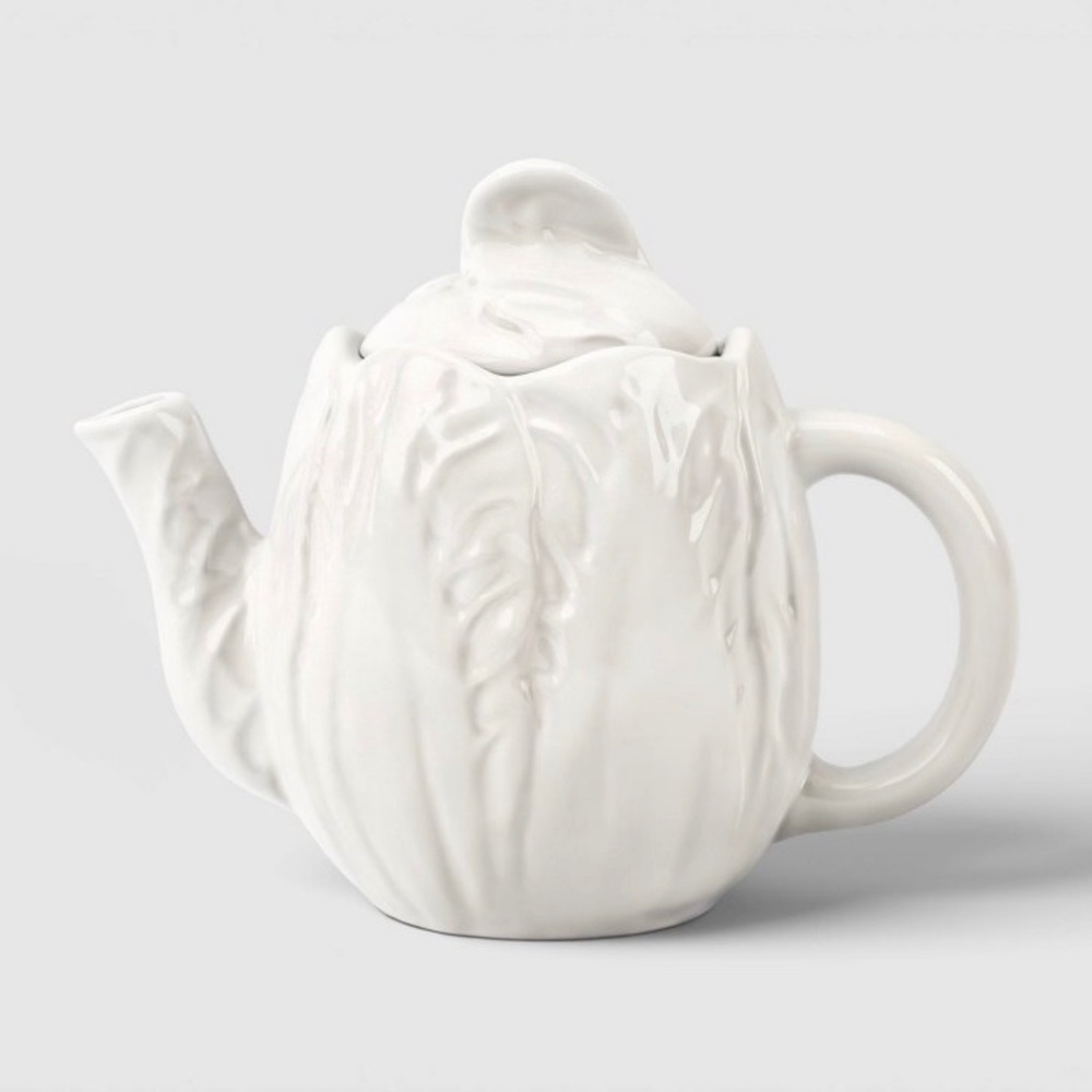 Stoneware Radicchio Teapot White - Threshold